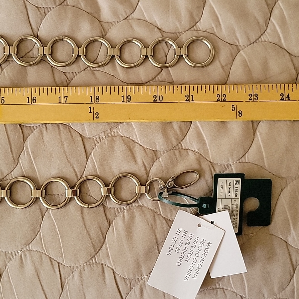 Silver chain belt